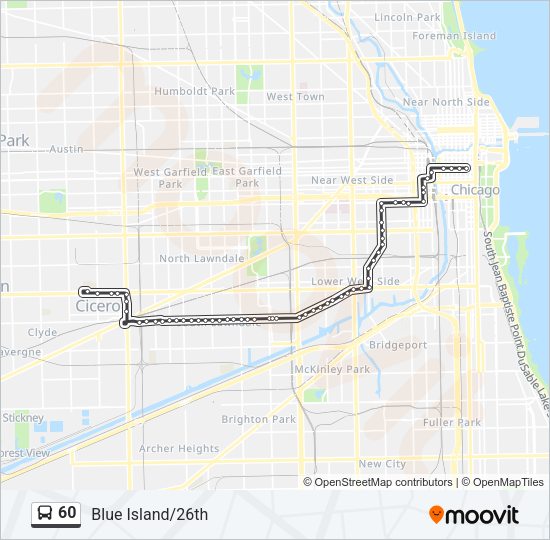 60 Bus Line Map