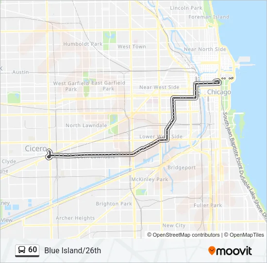 60 Bus Line Map