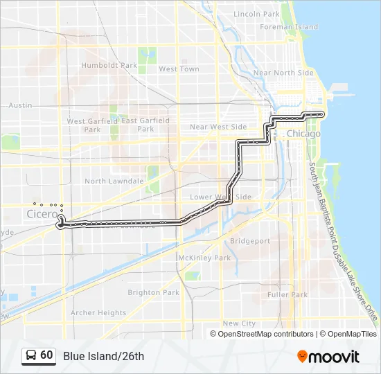60 Bus Line Map