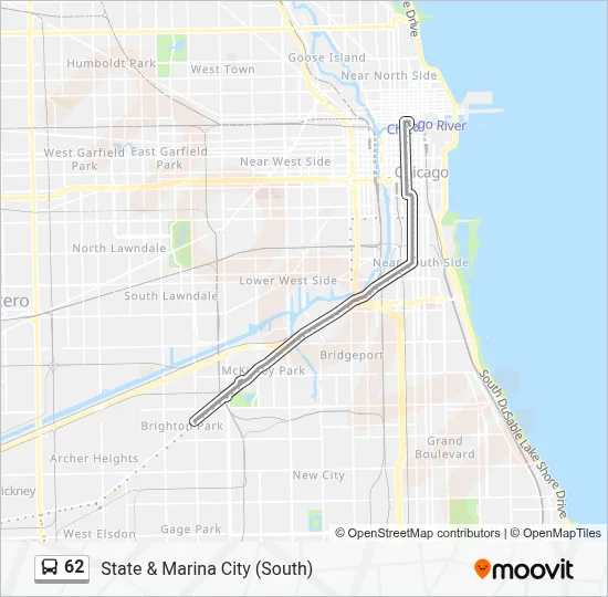 62 Bus Line Map