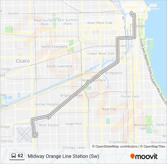 62 Bus Line Map