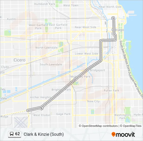 62 Bus Line Map
