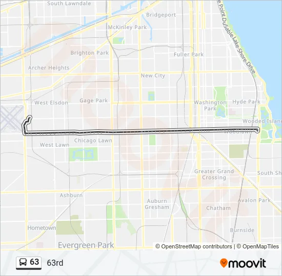 63 Bus Line Map