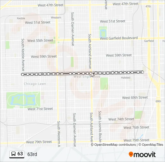 63 Bus Line Map