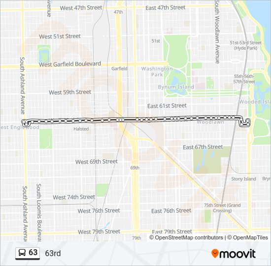 63 Bus Line Map