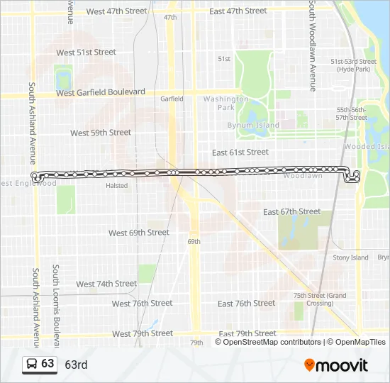 63 Bus Line Map