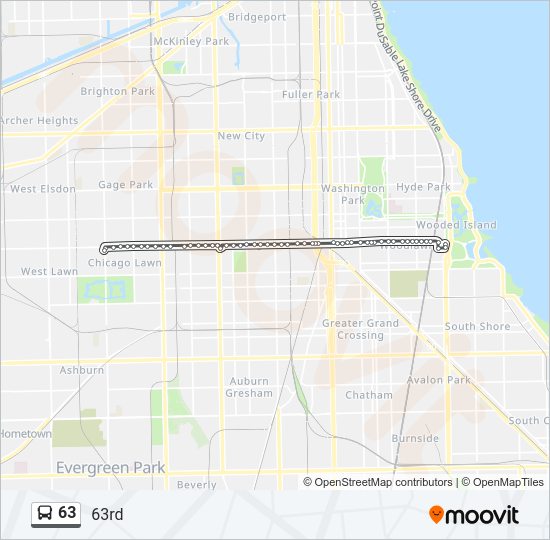 63 bus Line Map