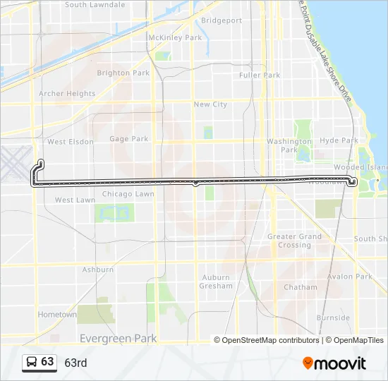 63 Bus Line Map