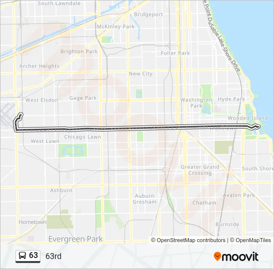 63 Bus Line Map