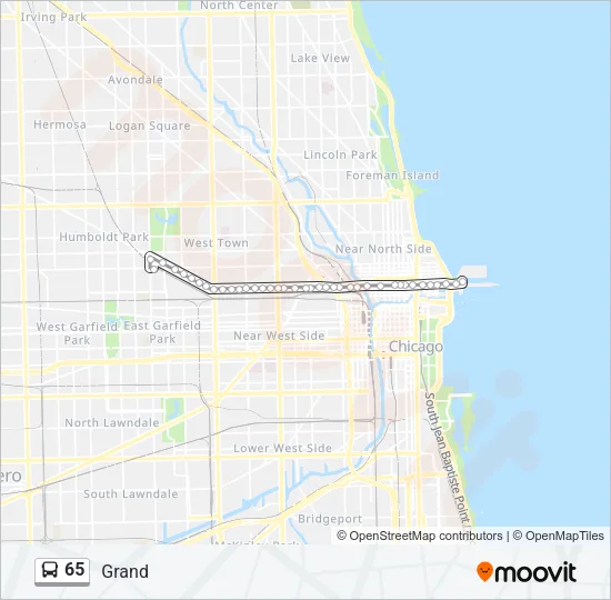 65 Bus Line Map