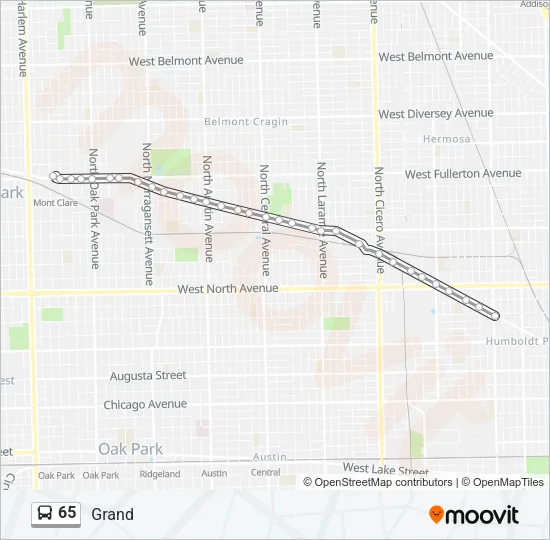 65 Bus Line Map