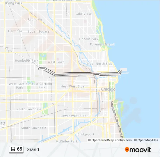 65 Bus Line Map