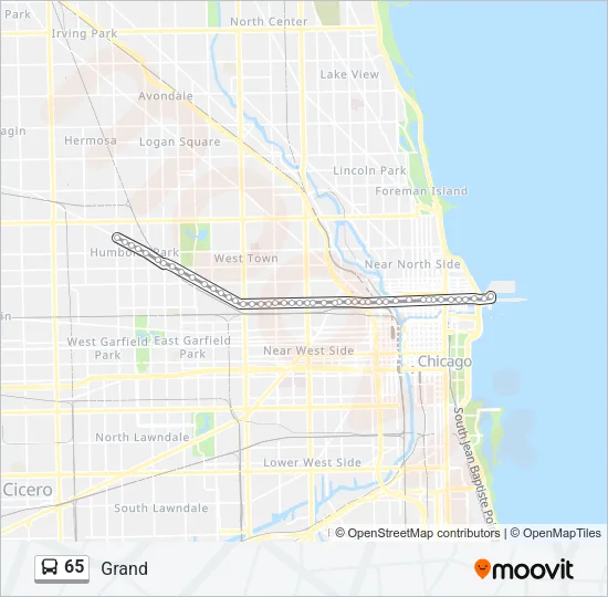 65 Bus Line Map