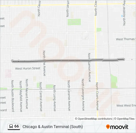 66 Bus Line Map