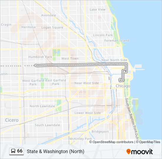 66 Bus Line Map