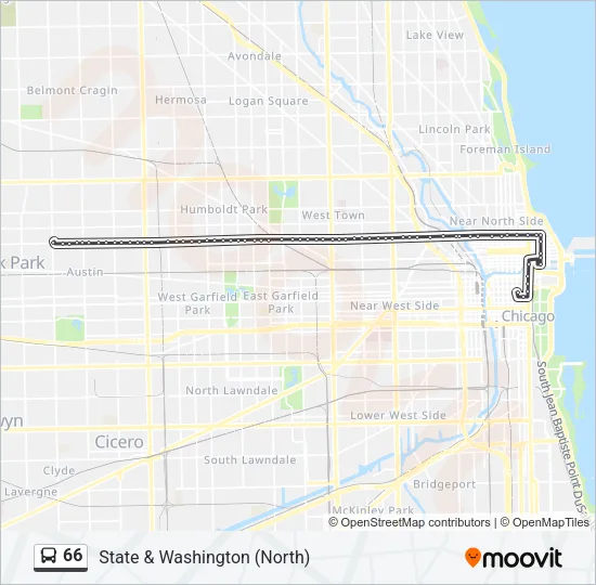 66 Bus Line Map