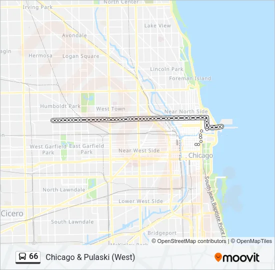 66 Bus Line Map