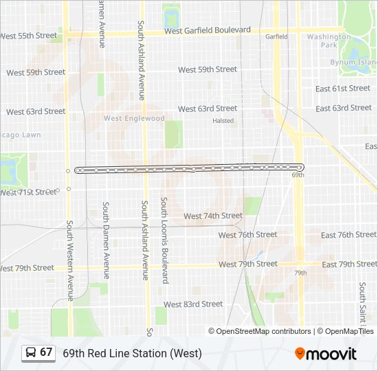 67 Bus Line Map