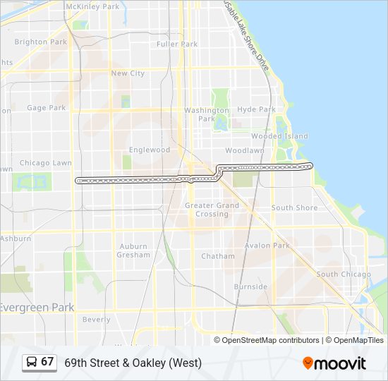 67 Bus Line Map