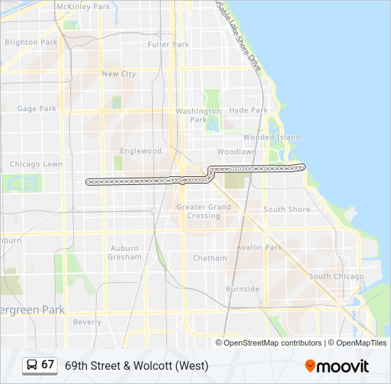 67 Bus Line Map