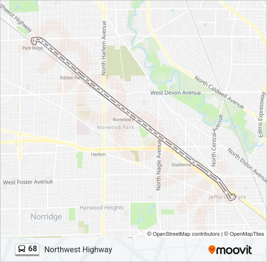 68 Bus Line Map