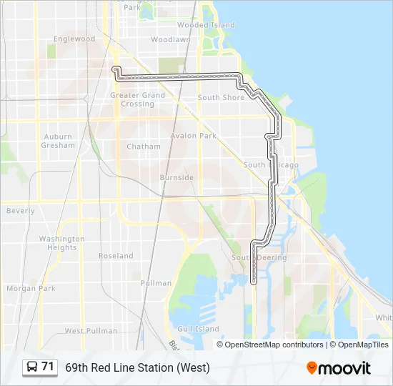 71 Bus Line Map