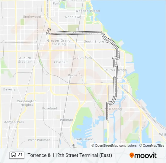 71 Bus Line Map