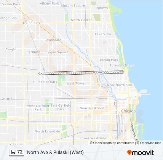 72 Bus Line Map