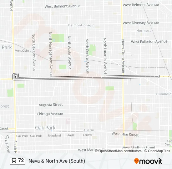 72 Bus Line Map