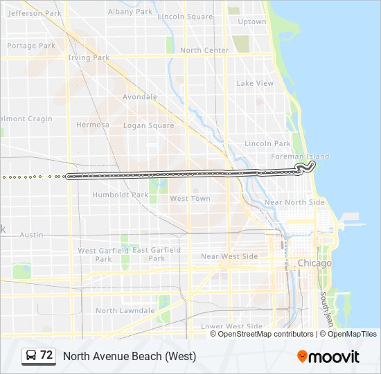 Mapa de 72 de autobús