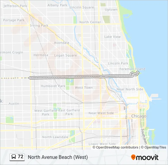 72 Bus Line Map