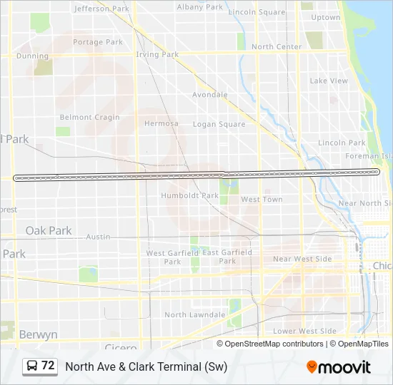 72 Bus Line Map