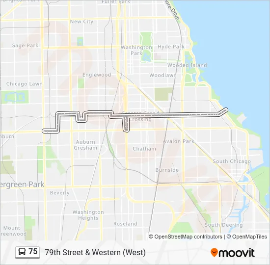 75 Bus Line Map