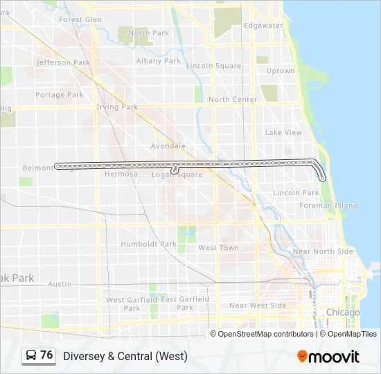 76 Bus Line Map