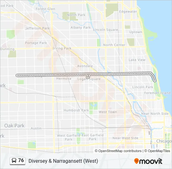 76 Bus Line Map