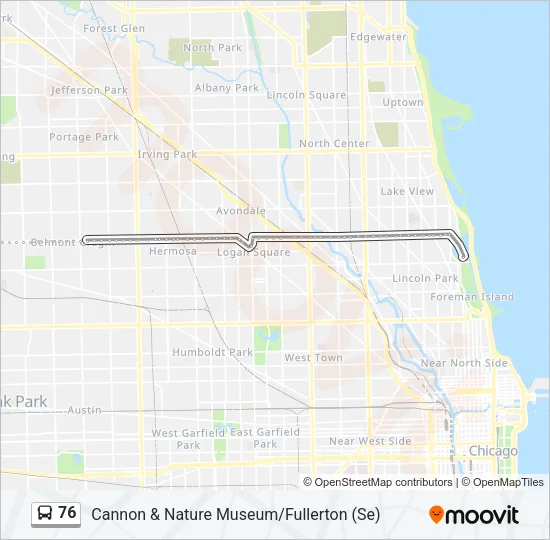 76 Bus Line Map
