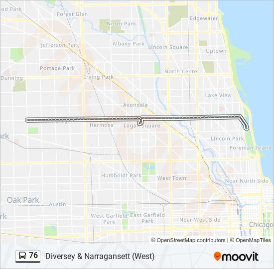 76 Route: Schedules, Stops & Maps - Diversey & Narragansett (West ...