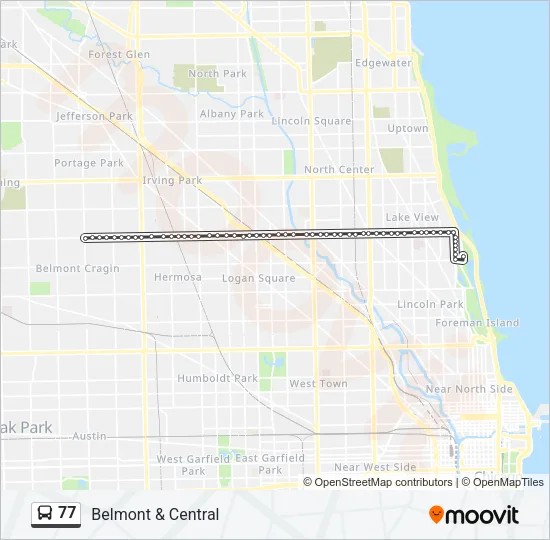 77 Bus Line Map