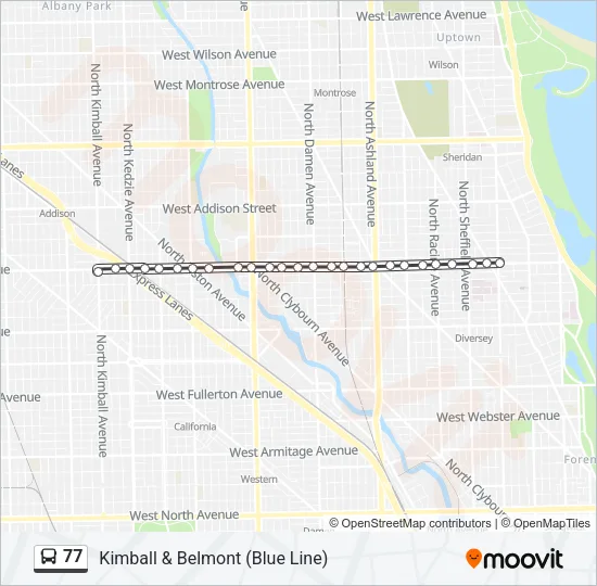 77 Bus Line Map