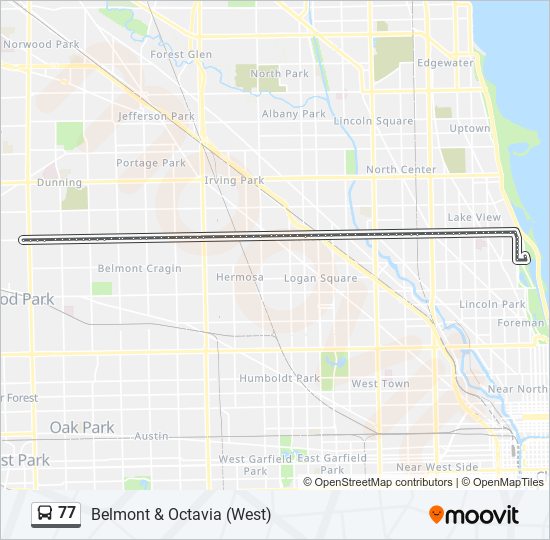 77 bus Line Map