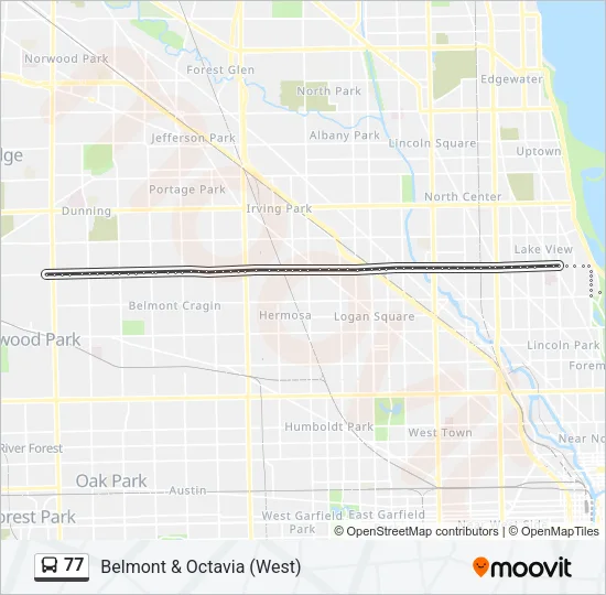 77 Bus Line Map