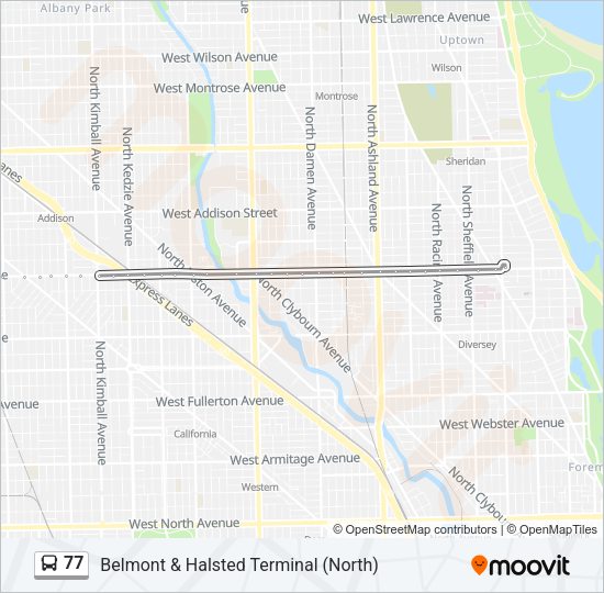 77 Bus Line Map