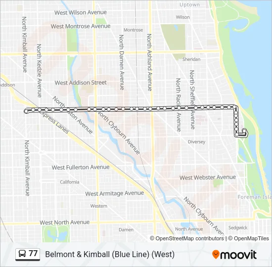 77 Bus Line Map