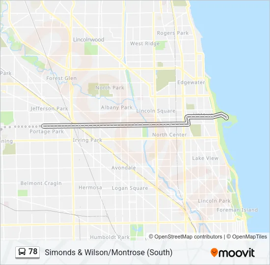78 Bus Line Map