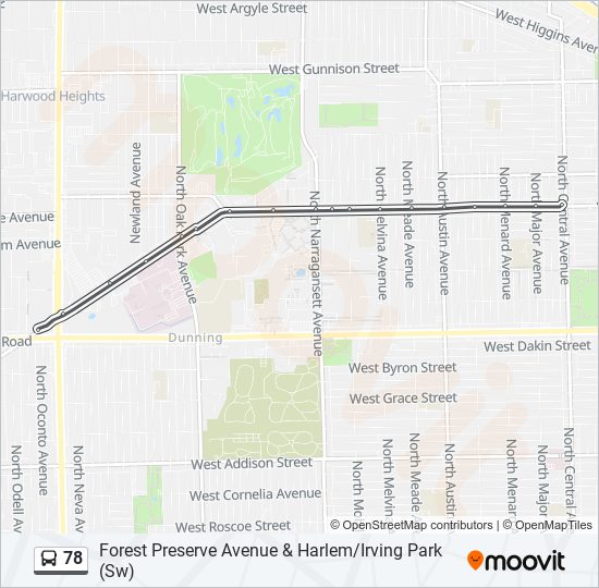 78 bus Line Map