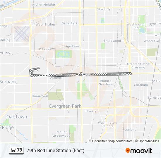 79 Route: Schedules, Stops & Maps - 79th Red Line Station (East) (Updated)