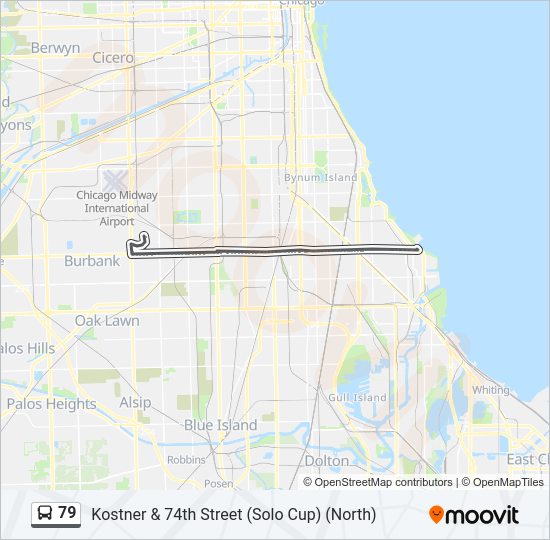 79 bus Line Map