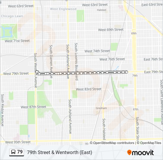 79 bus Line Map