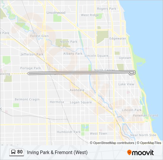 80 Bus Line Map