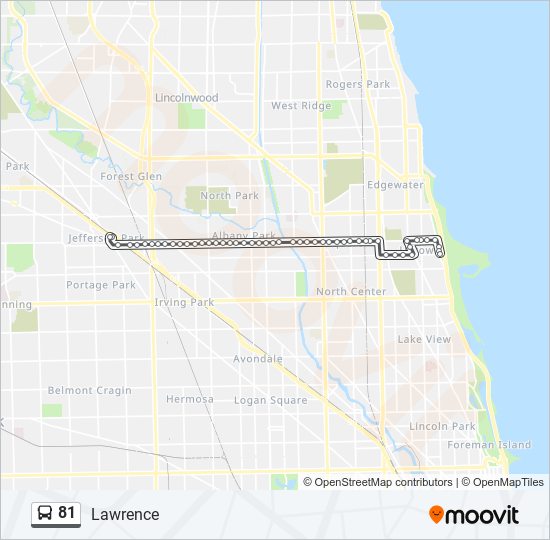 81 bus Line Map